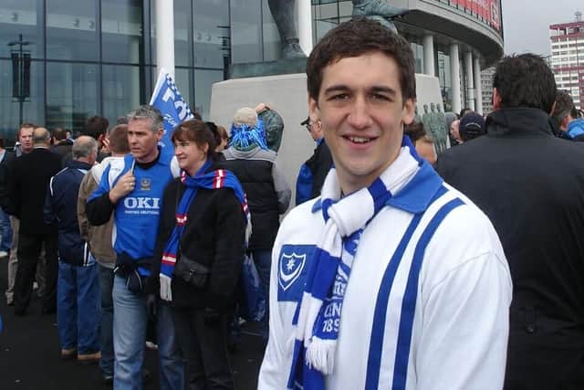 James de Mellow from Rowlands Castle was one of many Pompey fans who made their way up Wembley Way for the 2008 FA Cup Final.