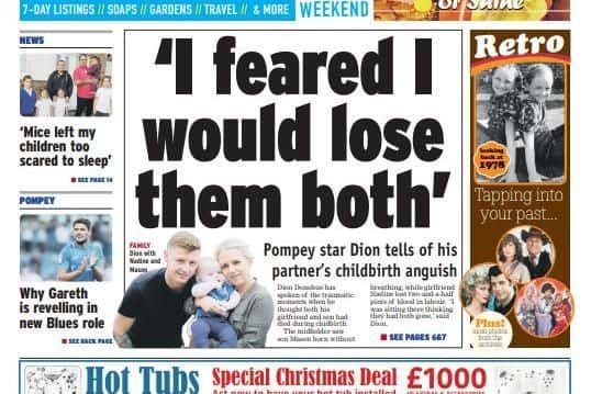Pompey footballer Dion Donohue told Neil his heartbreaking account of the day he thought he had lost his son and partner during childbirth