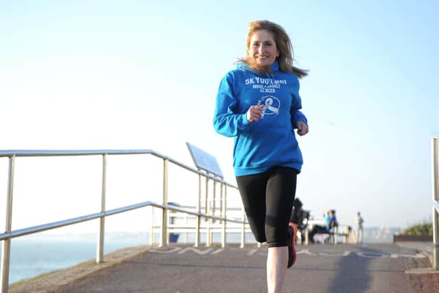 Sue Rourke on the run
Picture: Habibur Rahman