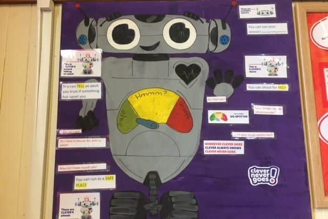 Clever Never Goes display made by pupils at Crofton Hammond Infant School in Stubbington who piloted and helped develop the scheme