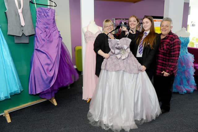 From left, head of Year 7 and 8 Wendi Goodwin, assistant headteacher Natasha Pinwill, Alexia Davies, 15, and key worker Michelle Smith
Picture: Sarah Standing (280219-319)