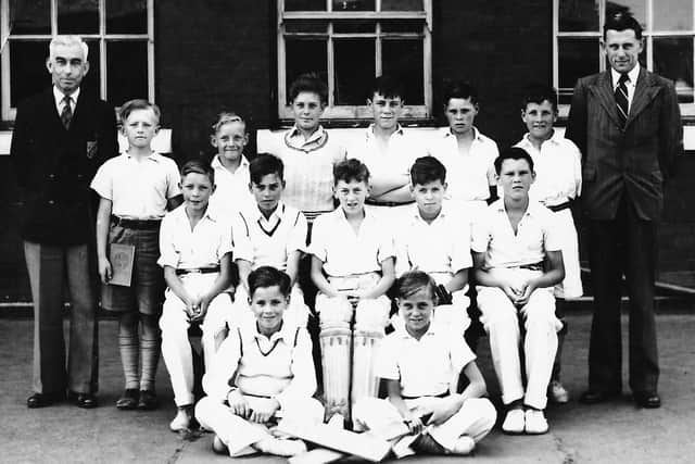 Here we see the team and masters from Wimborne Road Junior School, Southsea circa 1952