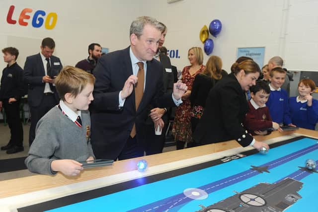 The Gosport Stem Centre was officially by the Rt Hon Damian Hinds MP, Secretary of State for Education at Bay House School 
Picture: Sarah Standing (010319-416)