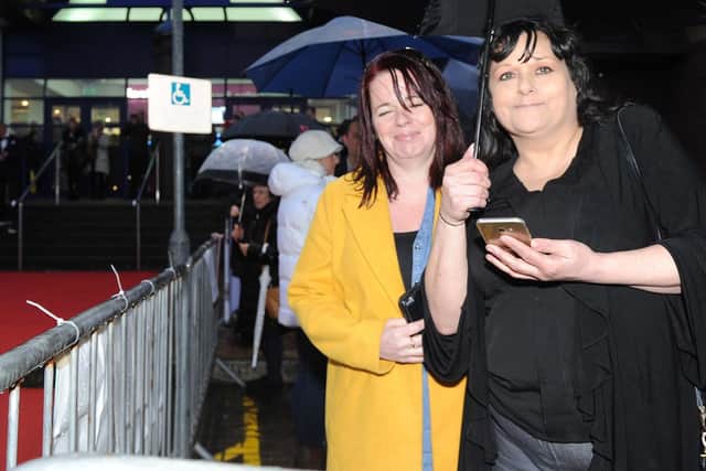 Waiting for their children, Maria Milne and Sue Baker.