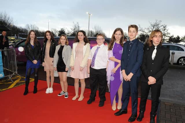 More Children arrive on the red carpet at Port Solent.