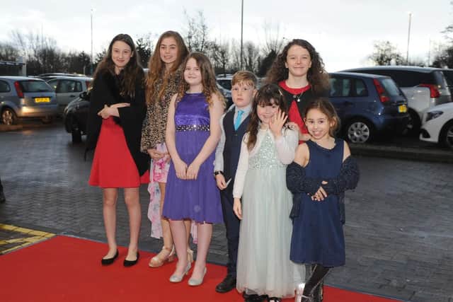 More Children arrive on the red carpet at Port Solent.