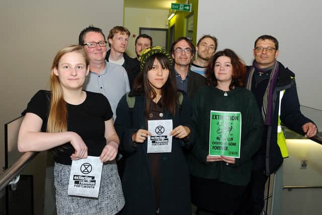 Environmental campaign group Extinction Rebellion has launched a Portsmouth branch of the organisation. With the group internationally known for taking direct action against climate change. Pictured is event organisers of Extinction Rebellion. Picture: Sarah Standing (040319-886)