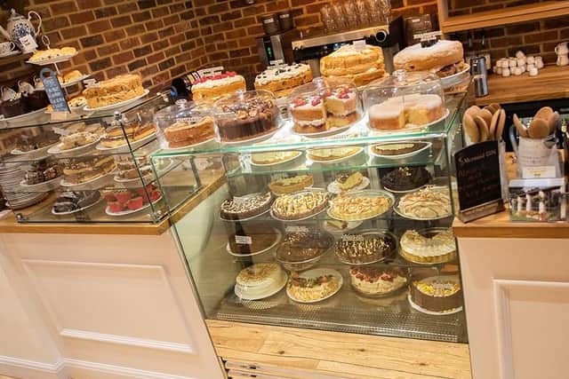 The cake counter at the Parade Tea Rooms in Southsea