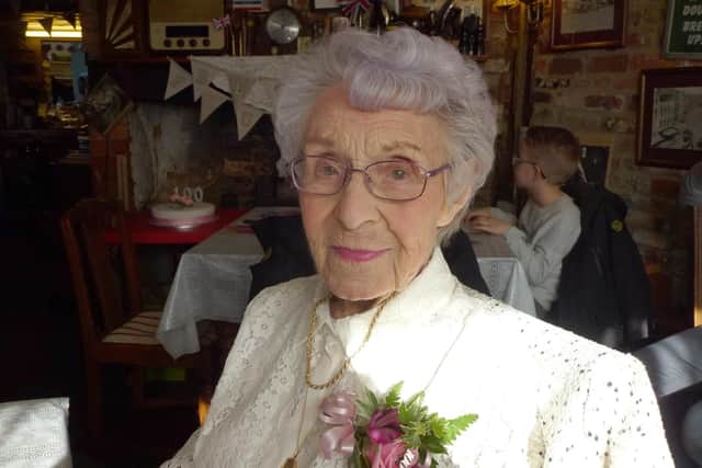 Non at Four Teas, Havant, on her birthday.