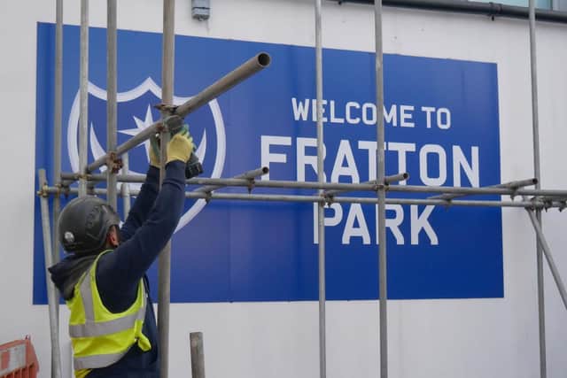 Work has started on a new South stand roof, scheduled to last up to five months. Picture: Habibur Rahman