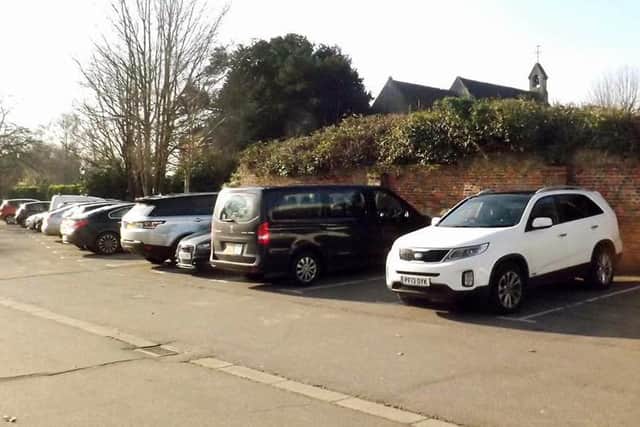 The same scene in Bedhampton today, where the cows rested cars are now parked.
