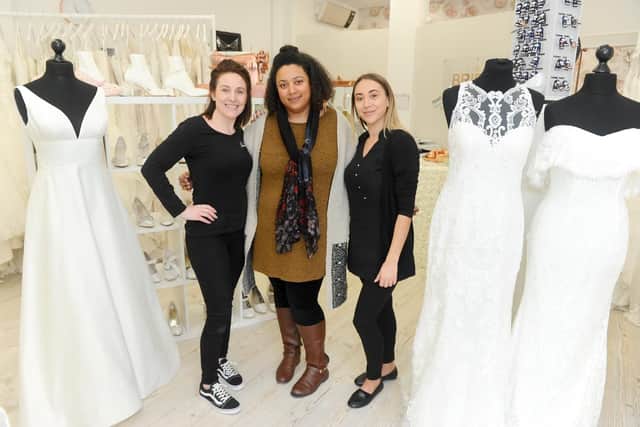 Jamie Sheppard, owner of Sheppard & Co Hairdressing, Nicola Willshire, owner of The Bridal Dressing Rooms and Stephanie Fletcher, owner of Serenity Beauty Room.
Picture: Sarah Standing (010319-563)