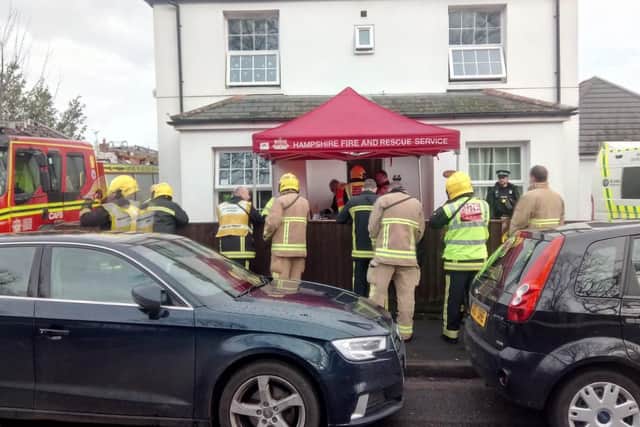 A person has died at an address in Church Road in Hayling Island on March 6, 2019, at around 1.07pm. Up to 15 firefighters attended along with police and medics after an 'unknown substance' was found. Picture: Neil Fatkin