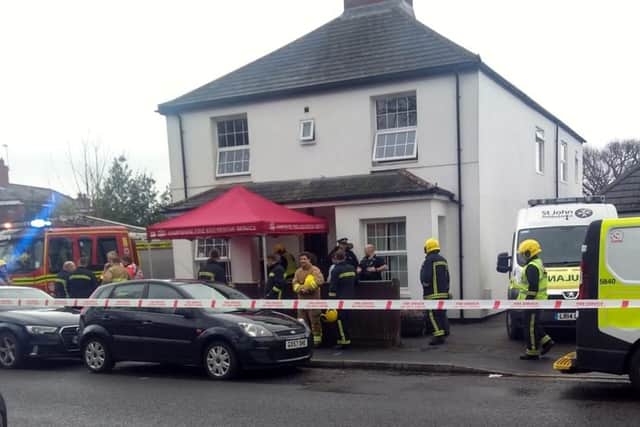 A person has died at an address in Church Road in Hayling Island on March 6, 2019, at around 1.07pm. Up to 15 firefighters attended along with police and medics after an 'unknown substance' was found. Picture: Neil Fatkin