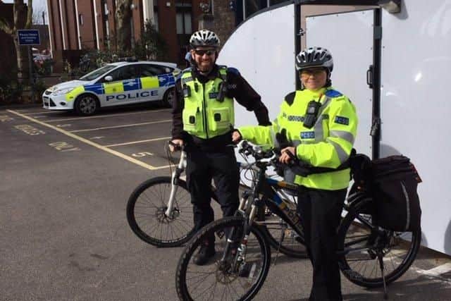 Police on patrol in Bridgemary, Gosport, a day after 'Mike from Gosport' had his question about 'unsafe Gosport' read out in the House of Commons by Labour leader Jeremy Corbyn. Picture: @GosportPolice