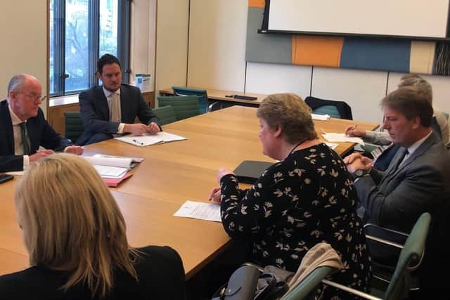 Portsmouth South MP, Stephen Morgan, meeting with Nick Gibb to discuss concerns over the funding of Portsmouth schools.