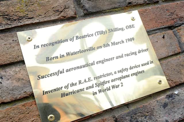 A plaque was unveiled by The Mayor of Havant Peter Wade at Waterlooville Library to commemorate aeronautical engineer and racing driver Beatrice Shilling OBE.
Picture: Sarah Standing (080319-1321)