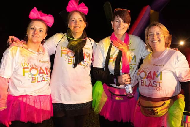 Pictured is: Donna Lane, Kerry Barker, Donna and Sam Hollands raised over 350 together. Picture: Keith Woodland (090319-116)