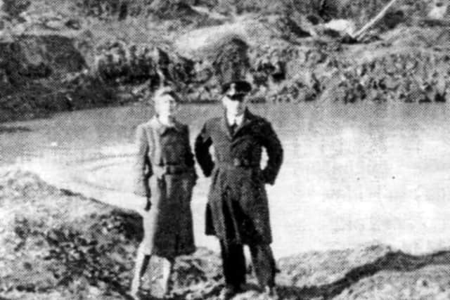 A stray Luftwaffe bomb landed on the northern slopes of Portsdown Hill and is now a bunker. Photo: Ray Piper.