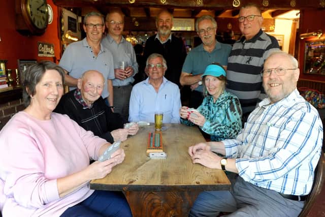 League members, from back-left, David Palmer, Ian Rowney, Kim Roberts, Alan Turnham and Keith Bowen with, from front-left, Jane Turner, Len Palmer, Gordon Clem, Sandra Roberts and Colin Baker. Picture: Sarah Standing (260219-272)