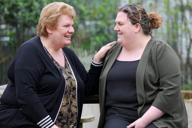 (l-r) Roberta Kirby, headteacher at Fernhurst Junior School in Southsea, with her daughter Caroline Kirby-Hawkins, acting headteacher at Wimborne Infant School.

Picture: Sarah Standing (120319-2595)