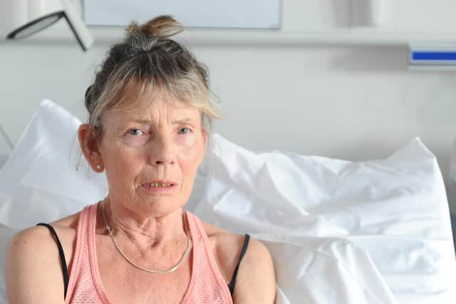Denise Shambrook (62) from Denmead, talks to The News, about her COPD as a result of her smoking 20 cigarettes a day for about 30 years. Picture: Sarah Standing (070319-1258)