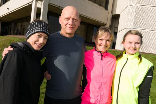 Jessica and John Brimecome with Sarah and Amy Sowton