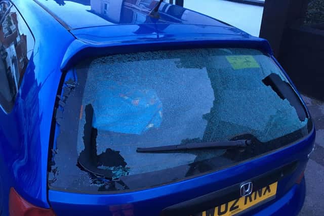 Damage to the car