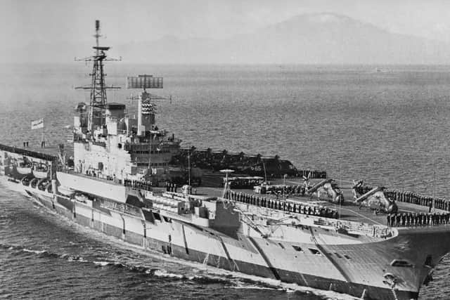 I have a great dislike for the modern carriers and here we see HMS Hermes looking like a real carrier.
