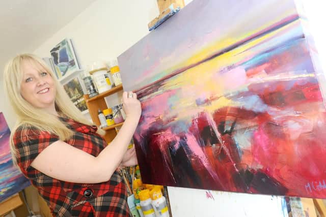 Artist Michelle Gibbs (37) from Stamshaw, Portsmouth, owner of an online art gallery called Art2Arts.Picture: Sarah Standing (070319-1299)