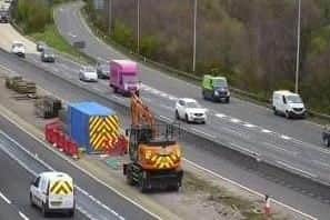 Traffic camera footage of the scene. Picture: Highways England