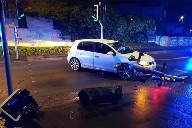 The driver was nearly three times over the drink-drive limit. Picture: Sussex Police