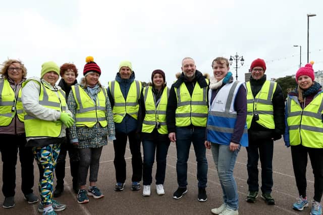 The volunteer team at Southsea parkrun. Picture: Chris Moorhouse (160319-16)