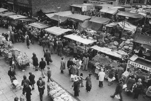 Charlotte Street market in the 1970s when it still had a marvellous atmosphere. Photo: Tony Triggs collection.