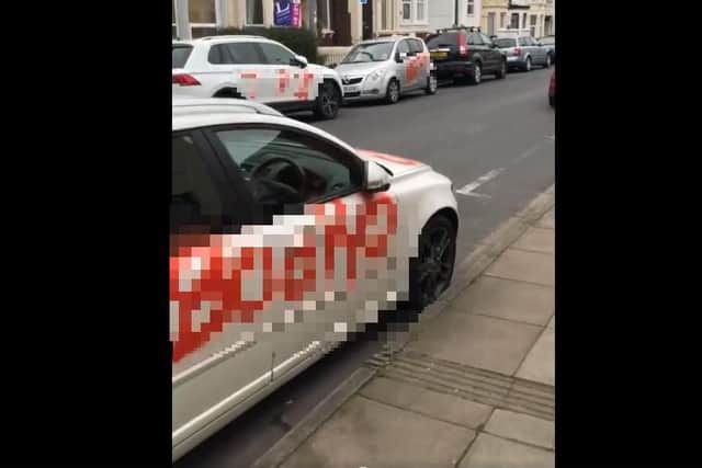 Cars were vandalised overnight in Queens Road, Buckland