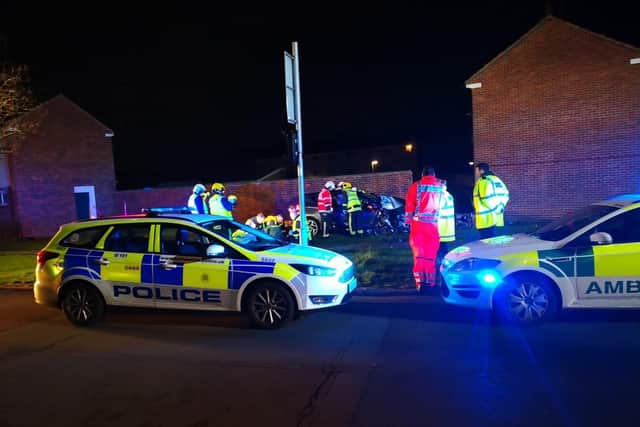 Emergency services at Tichbourne Way in Gosport