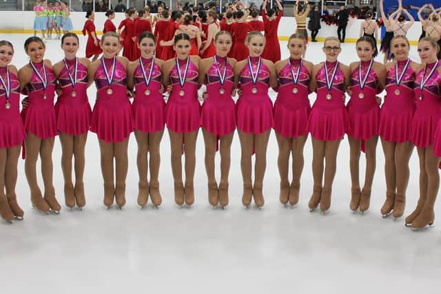 Gosport Synchronised Skaters with their medals