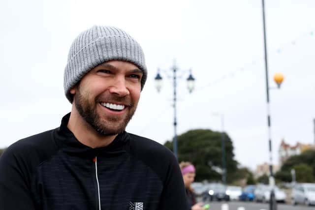 Aaron Quainton. Southsea parkrun, Clarence Esplanade Picture: Chris Moorhouse (160319-4)