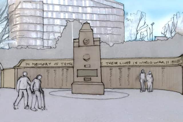 Sketch images for civic memorial space proposals