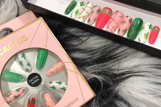 Dippy Cow Nails design (right) and Primark's product (left) bare a number of similarities including cactus designs and colour patterns. Picture: Jerri Cook