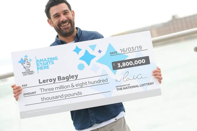 Leroy Bagley (42) from Southsea, won 3.8 million in the National Lottery Lotto Jackpot, on Saturday, March 16. Picture: Sarah Standing (210319-3111)
