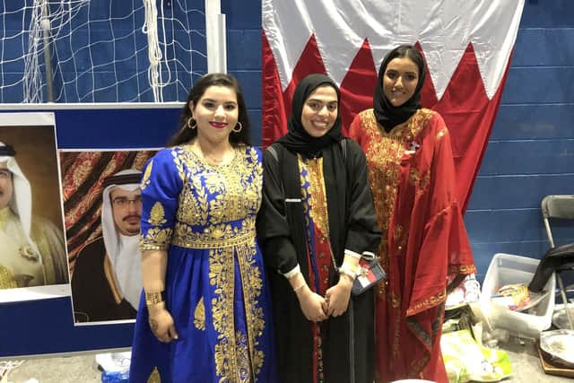 Students from the Bahrain society Picture: Richard Lemmer