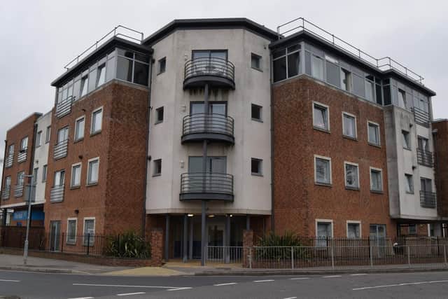 Greywell Heights, in Dunsbury Way, Leigh Park, where a 28-year-old man was stabbed in the arm