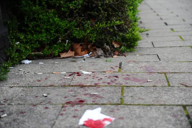 The scene of a stabbing in Ravelin Park, Portsmouth, after an argument spilled out of the University of Portsmouth library in Cambridge Road, into the park on Thursday, March 21. Picture: Sarah Standing (210319-2639)