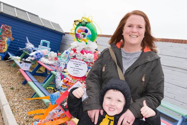 Lou Earp of 'Hi-5' , with her son Jacob (4) Picture: Duncan Shepherd