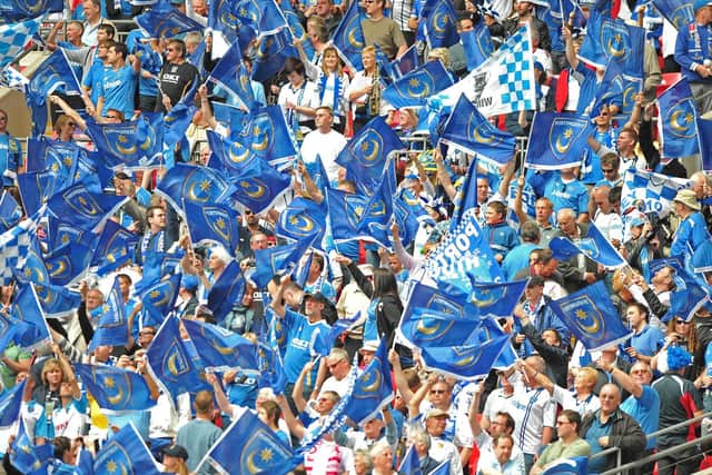 The Fratton faithful last visited Wembley for the 2010 FA Cup final against Chelsea. Picture:Steve Reid