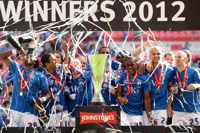 Chesterfield emerged as 2-0 winners over a Swindon side managed by former Sunderland boss Pablo Di Canio.