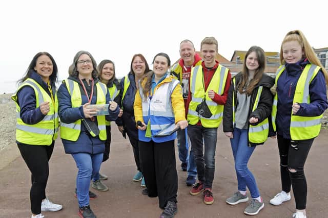The volunteers for the 200th Lee-on-the-Solent parkrun
