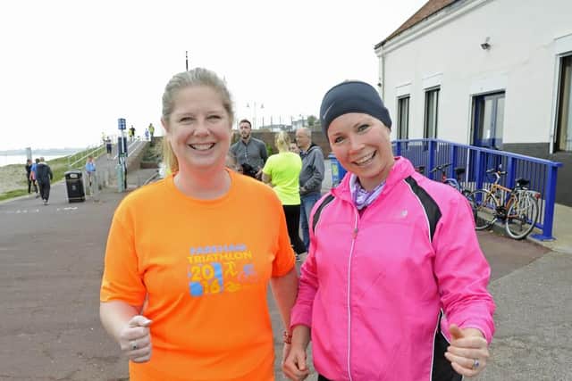Shona Rust and Jo Harvey at Lee-on-the-Solent parkrun