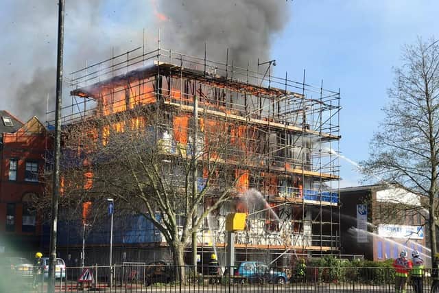 Huge fire in St Mary's Road, Southampton. Picture: James Warwick